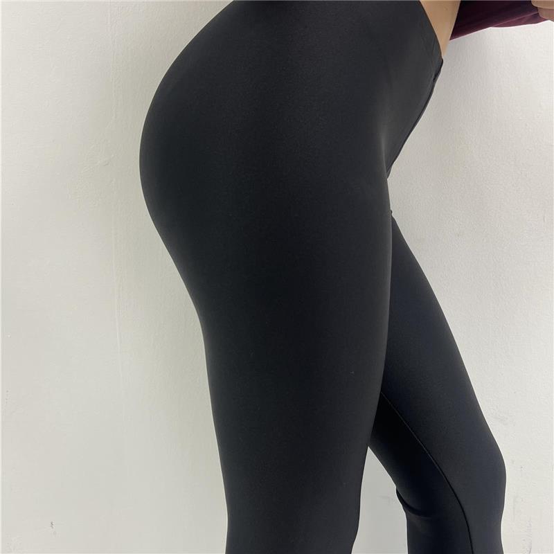 leggings elasticizzato e felpato semilucido